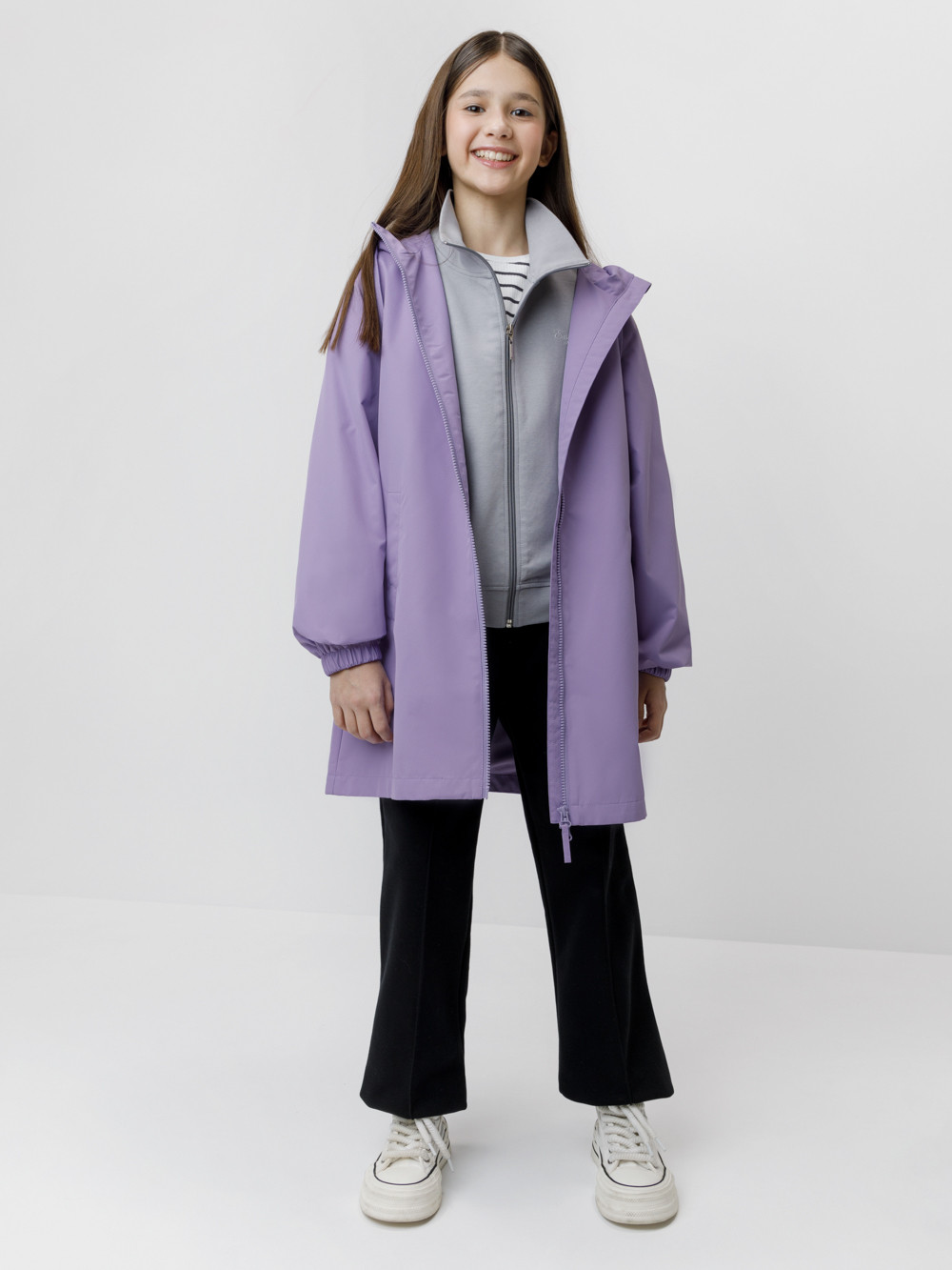 Пальто для девочки, артикул: ВК 32183/3 ГР, цвет: фиолетовый, фото 4