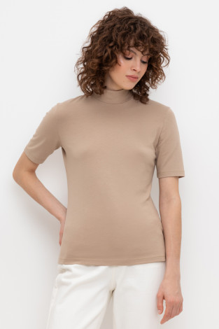 Водолазки женские для мам, артикул: ЕВТ 3262, цвет: бежевый