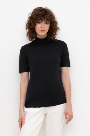 Водолазки женские для мам, артикул: ЕВТ 3262, цвет: черный