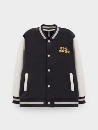 Жакет для мальчика, артикул: КР 302841, цвет: темно-серый - 2 фото